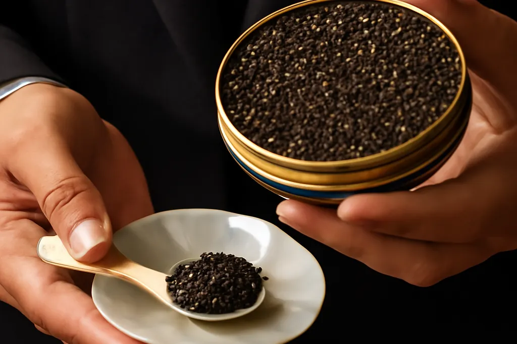 Caviar pr&eacute;sent&eacute; dans l&rsquo;esprit de la Maison Petrossian fond&eacute;e &agrave; Paris en 1920