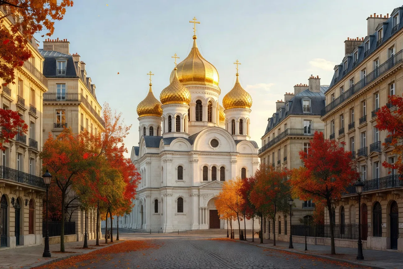Cathédrale orthodoxe Saint-Alexandre Nevsky à Paris rue Daru, lieu central de la diaspora russe