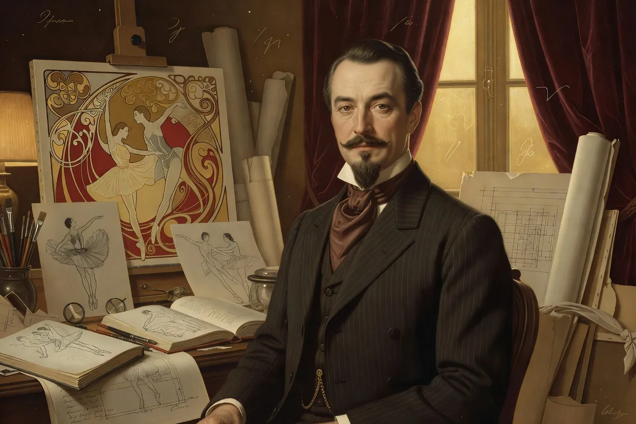 Alexandre Benois, peintre et décorateur russe, co-fondateur du Monde de l'Art et des Ballets russes