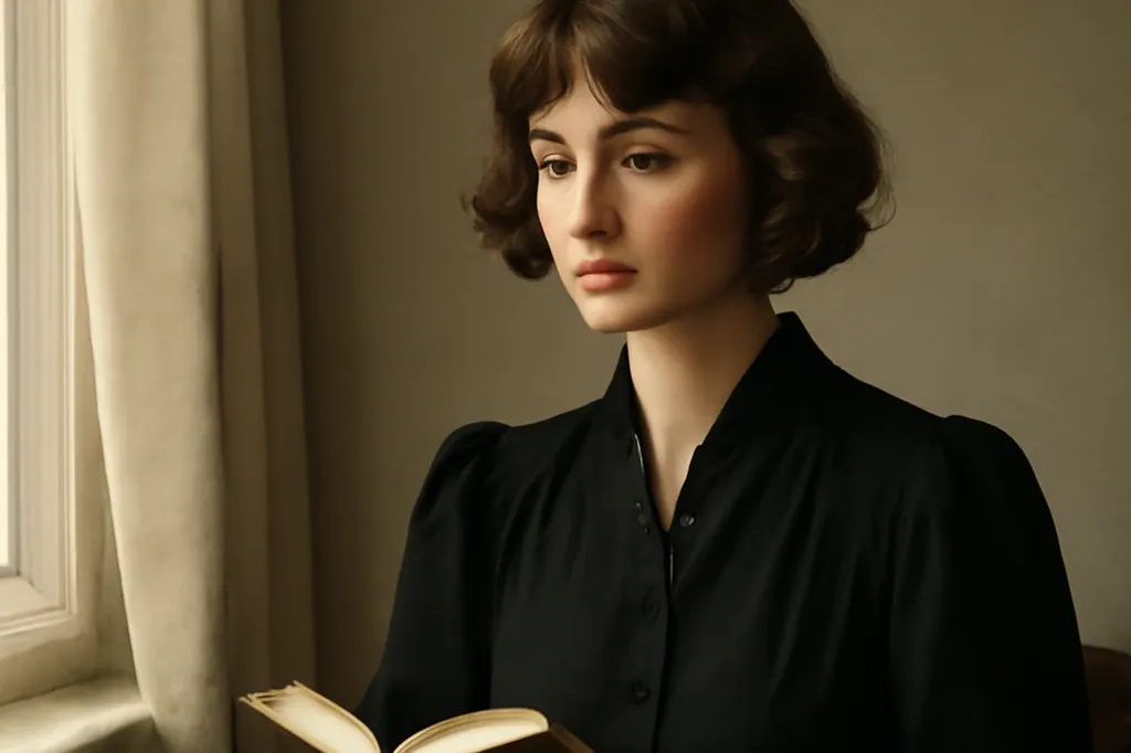 Portrait &eacute;vocateur d&rsquo;Anna Akhmatova, grande po&eacute;tesse associ&eacute;e &agrave; Saint-P&eacute;tersbourg