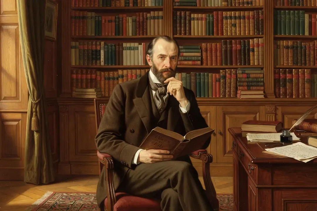 Ivan Tourgueniev dans son salon de Bougival, portrait XIXe siècle
