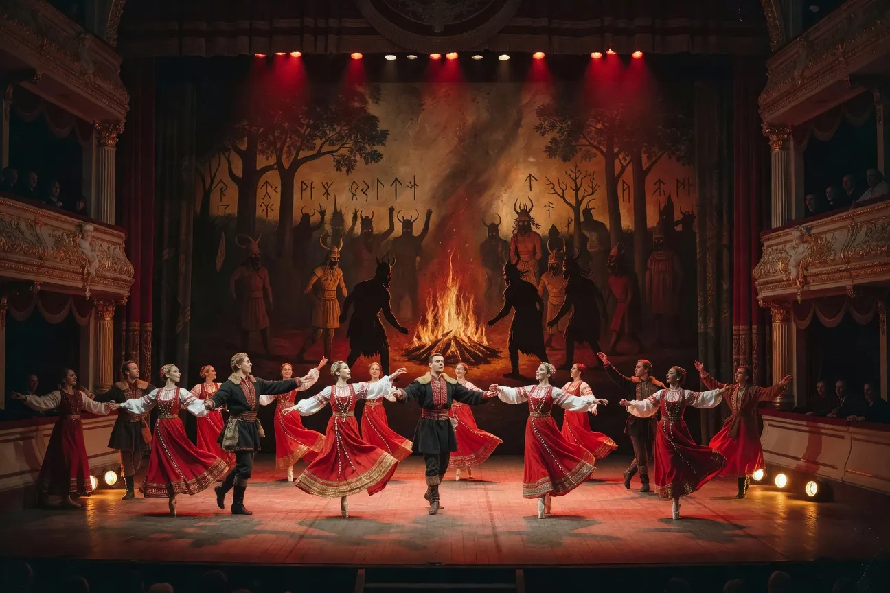 Mise en scène des Ballets russes au début du XXe siècle, atmosphère du Sacre du printemps