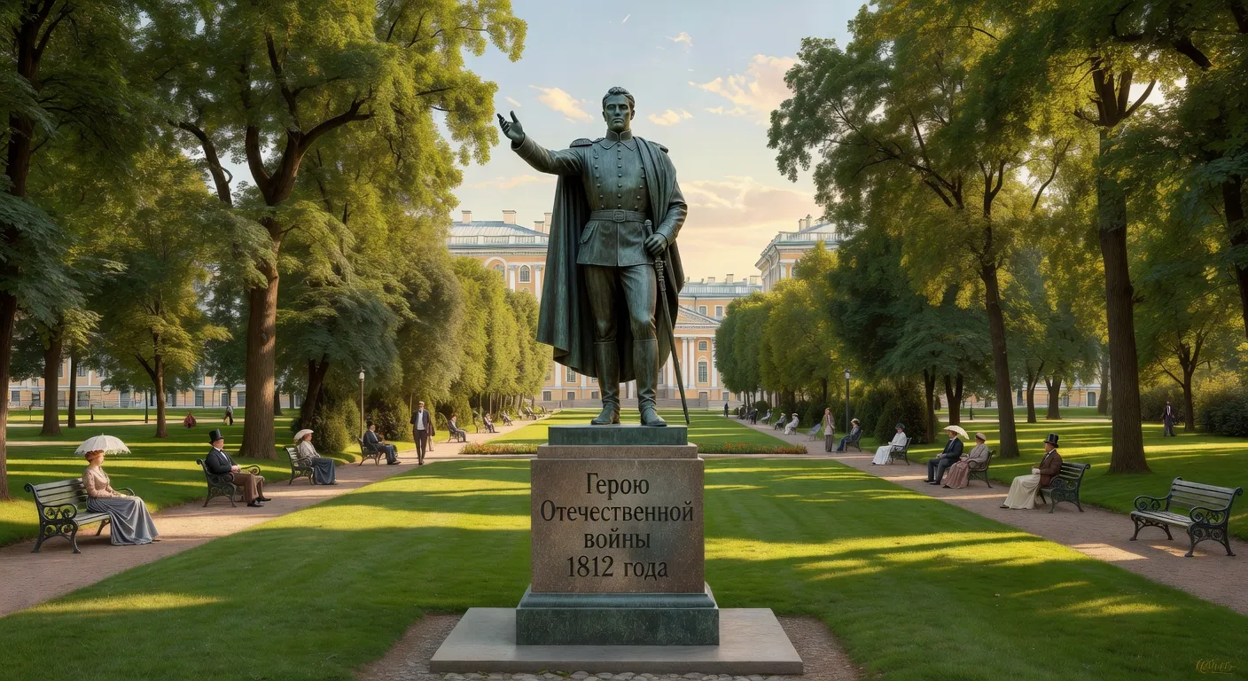 Statue de bronze de Krylov dans le Jardin d'Été de Saint-Pétersbourg, parc classique russe
