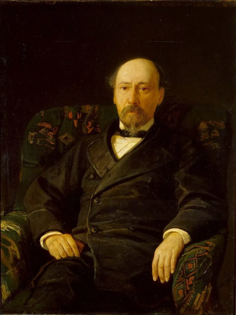 Portrait de Nikola&iuml; Nekrassov, po&egrave;te russe du peuple et &eacute;diteur du Contemporain, vers 1860