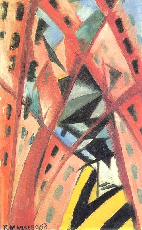 Portrait de Vladimir Ma&iuml;akovski, po&egrave;te futuriste russe